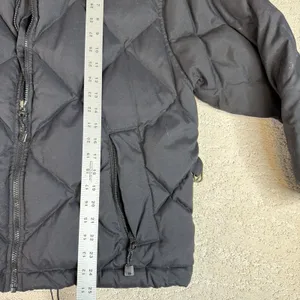 Women's Vintage Eddie Bauer Large Goose Down Puffer‎ Jacket Black Winter Coat thumbnail 5