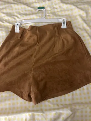 Olivaceous Suede Shorts Large thumbnail 2