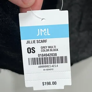 J Mclaughlin Jillie Scarf NWT $198 100$ Cashmere Knit Outerwear Grey Colorblock thumbnail 4