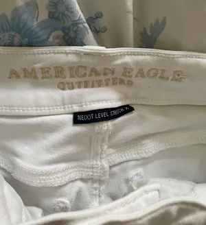 White Denim Midi Shorts thumbnail 8