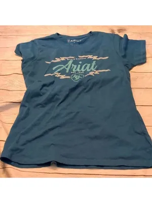 Ariat blue tee size large thumbnail 2