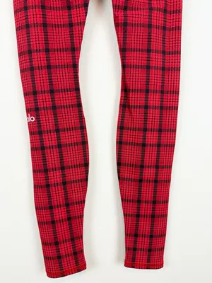 ALO‎ Yoga High Rise Occassion Leggings Red Plaid Reflective Stripe Size XS thumbnail 10