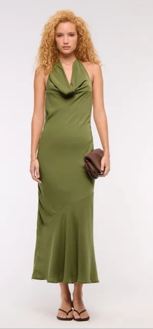 Abercrombie & Fitch Cowl Halter Maxi Dress thumbnail 1