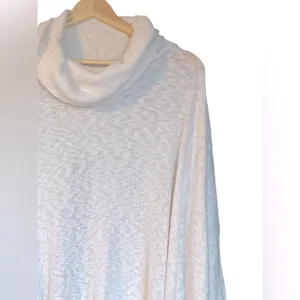 Free People Beach Top World Traveler Cowl Neck Open Back Thermal Pullover - L thumbnail 8