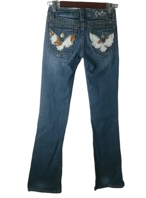 Miss Me 27x33 Boot JP42g2K-2 Cowhide Pocket Jeans thumbnail 1