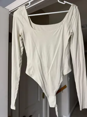 Lululemon wundermost ultra soft square neck long sleeve body suit thumbnail 1
