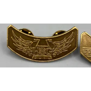 Harley Owners Group HOG Gold Tone Pins 2016 2017 Collectible‎ Lapel Badges thumbnail 2