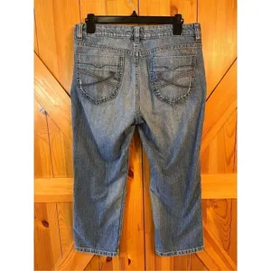 DKNY Jeans Womens 10 Blue Denim Capri (3740) thumbnail 4