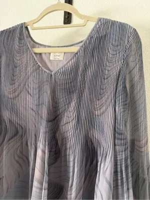 Aritzia Wilfred Daydreamer Blouse Dusky Granite Blue thumbnail 5