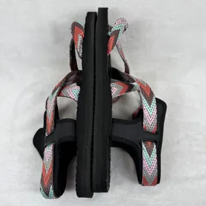 Muk Luks Sport Strappy Sandals Womens‎ Multicolor Chevron Boho Outdoor Sandals 9 thumbnail 7