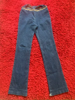 Vintage Rhinestone Detailed Low-Rise Denim Pants thumbnail 1