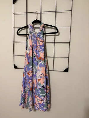 Lulus Lavender Multi Floral Mini Shift Dress Purple Size M NWT thumbnail 5