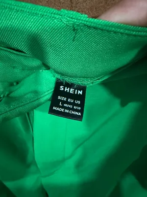 Shein Wide-Leg Pants High-Waisted green L8/10 thumbnail 5