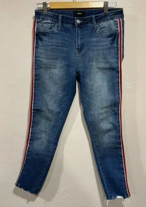 Vervet Ankle Skinny Jeans Red and White Stripes Size 28 thumbnail 1