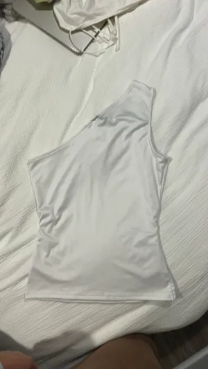 One-Shoulder H&M Top White thumbnail 3