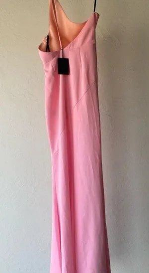 NBD pink one shoulder formal maxi dress thumbnail 6