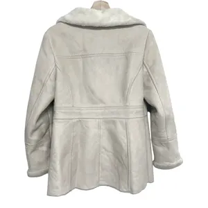 Vintage a.n.a. cream winter jacket small faux fur suede neutral beige 90s Y2K thumbnail 2