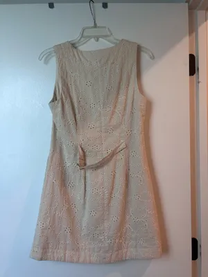 Karlie Eyelet Shift Dress Nude thumbnail 2