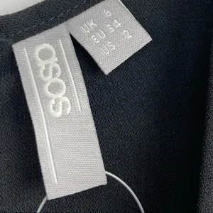 ASOS Surplice Black Romper with Sash Tie Belt Size 2 thumbnail 8