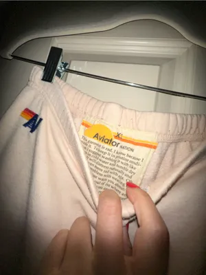 Aviator Nation Women’s 5 Stripe Rainbow Sweatpants Joggers size XS thumbnail 3