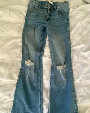 Zara flared ripped jeans thumbnail 5