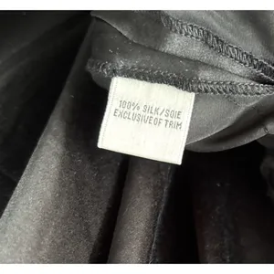 Cynthia Steffe Silk Dress Size 10 Black Sleeveless Ruffled Gothic Dark Romantic thumbnail 7