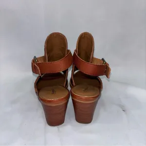 Frye & co sling back leather heels Brown Size 7.5 thumbnail 4