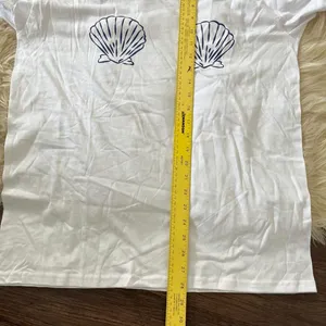 Source Unknown NWOT White Blue Seashell Clam 3 Monkeys Graphic T-shirt Size M thumbnail 4