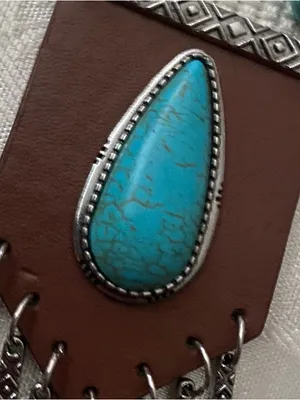 Paparazzi Necklace & Earrings Set Enchantingly Tribal Turquoise Western thumbnail 5