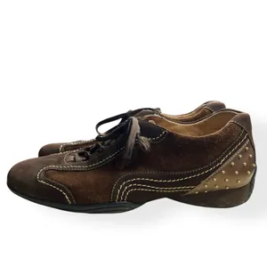 Gabor Comfort‎ Suede Leather Lace Up Sneakers Brown 8.5 UK 10.5 US Wide Utility thumbnail 5