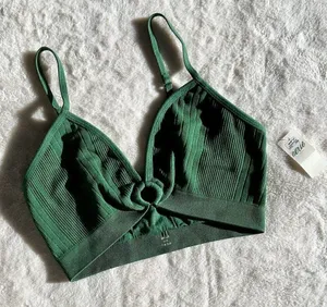 NWT Aerie Green Bralette Crop Top - Size: Small thumbnail 1