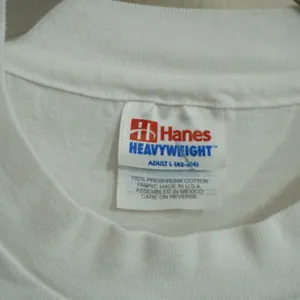 Vintage Single Stitch Hanes Hawaii Map T-Shirt White Heavyweight Graphic‎ Large thumbnail 4