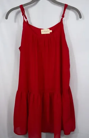 Ninexis Red Ruffle Hem Cami Top Size S NWT thumbnail 1