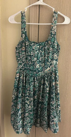 Marshalls Green Floral mini dress thumbnail 1