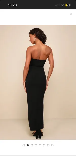 Lulus Strapless black dress thumbnail 3
