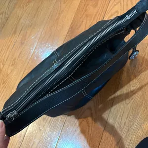 Michael Kors Black Leather Slouchy Hobo Shoulder Bag Boho Y2K Large thumbnail 6