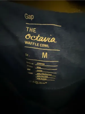 GAP Octavia Waffle Cowl Neck Top - Blue thumbnail 4