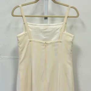 Mondi Yellow Striped Linen‎ Wool Blend Sheath Dress Square Neck Size 38 Hungary thumbnail 4
