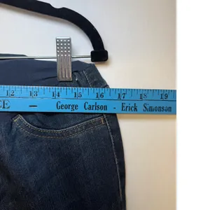Indigo Blue Secret Fit Belly‎ Maternity Bootcut Jeans Dark Wash Large Long 97173 thumbnail 7
