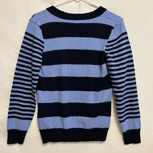 Talbots Merino Wool Striped V Neck‎ Sweater Size Medium thumbnail 6