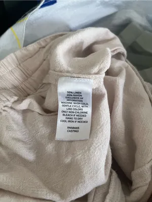 Beige Linen Blend Pull On Shorts Medium Euro Summer Coastal Resort Neutral thumbnail 8