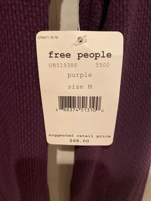 Free People NWT! Purple  Top thumbnail 5