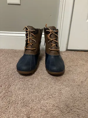 Sperry Duck Boots Women’s Navy Tan 8 thumbnail 2