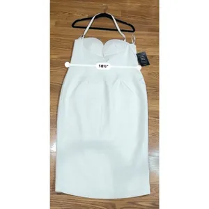 Retrofête Cheryl White Bridal Halter Bodycon Midi Dress NWT Women’s XL thumbnail 6