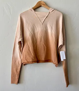 Women’s Ombre Hooded Sweatshirt Rust Ombre Size XS NWT thumbnail 1