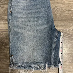 We The Free Free People High Rise Raw Hem‎ Denim Shorts Light Wash Blue Size 27 thumbnail 8
