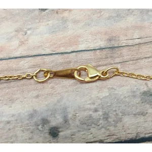 Gold Tone Chain Dainty Chrystal CZ Heart Pendant Minimalist Gift 18.5 Inches thumbnail 9