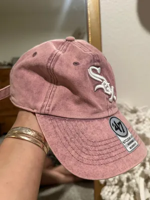 47 Brand CHICAGO WHITE SOX Well Worn Raised Chain Cap Pink Washed Women’s thumbnail 2