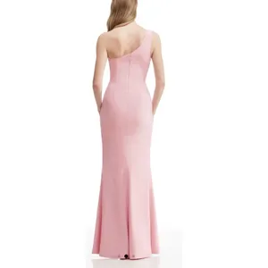 NEW Dress the Population Magdalynn Asymmetric One Shoulder Mermaid Gown Sz XS thumbnail 3