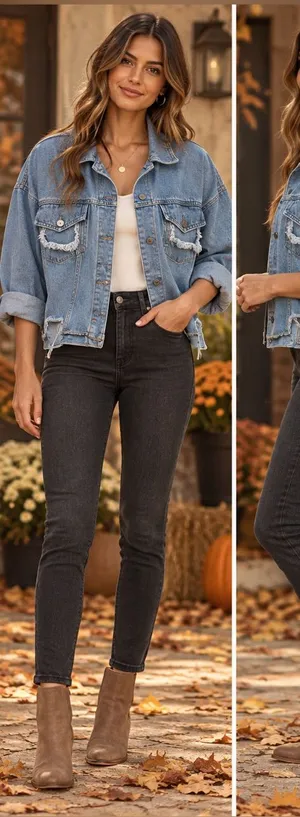Princess Polly S/M Oversized Distressed Denim Jacket Light Wash Raw Hem thumbnail 1
